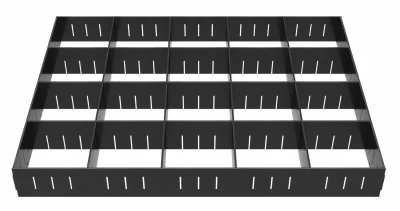 Carousel tray dividers shown in the industrial storage catalog