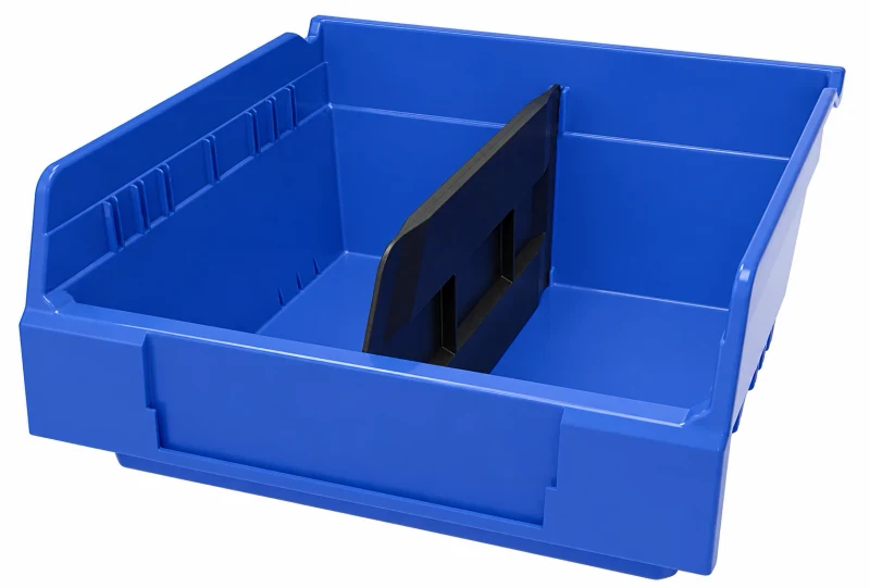 Lengthwise partition — Shelf bins